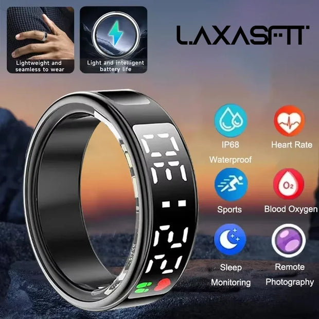 2025 New SR08 Smart Ring Heart Rate Sleep Monitor Motion Tracking IP68 Waterproof Men Women Smart Ring Holiday Gift