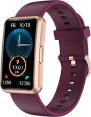 Fitness Tracker Watch for Men Women, No Bluetooth No APP No Phone Needed, IP68 Waterproof Full Touch Screen Sports Watch with Steps Calories Counter Sleep Tracker Alarm Clock (Black/Gold)