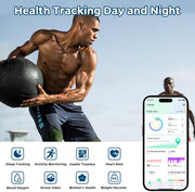 Smart Ring Health Tracker, Sleep Tracker Ring with Heart Rate, Waterproof Fitness Ring for Activity Monitoring/Steps/Distance/Calories, Air Gestures, up to 7-Day Battery, for Ios Android (Silver,#11)
