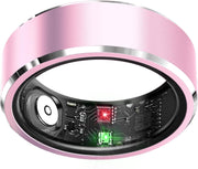 Smart Ring Health Tracker, Sleep Tracker Ring with Heart Rate, Waterproof Fitness Ring for Activity Monitoring/Steps/Distance/Calories,Air Gestures,Up to 7-Day Battery, for Ios Android (Light Pink,#9)