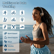 Smart Ring Health Tracker, Sleep Tracker Ring with Heart Rate, Waterproof Fitness Ring for Activity Monitoring/Steps/Distance/Calories, Air Gestures, up to 7-Day Battery, for Ios Android (Silver,#11)