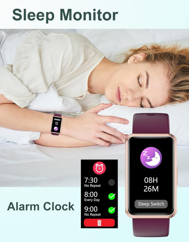 Fitness Tracker Watch for Men Women, No Bluetooth No APP No Phone Needed, IP68 Waterproof Full Touch Screen Sports Watch with Steps Calories Counter Sleep Tracker Alarm Clock (Black/Gold)