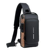 USB Charging Crossbody Package Men Anti Theft Chest Bag Shoulder Bags School Short Trip Messengers Bags Men's Oxford Sling Pack