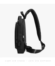 USB Charging Crossbody Package Men Anti Theft Chest Bag Shoulder Bags School Short Trip Messengers Bags Men's Oxford Sling Pack