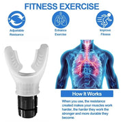 Black New Breathing Trainer Lung Flexer Durable Fitness Exerciser Increases Lung Capacity Breath Adjustable Levels Respiratory