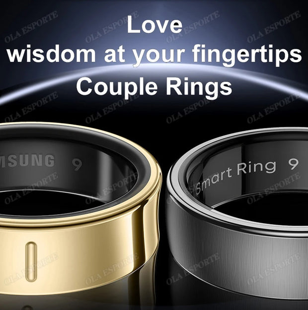New R10 Smart Ring with Wireless Charging,Health Sleep Monitor,5Atm & Ip68 Waterproof,Multi-Sport Mode for Android IOS Men Women