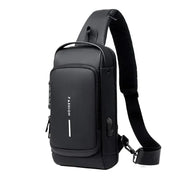USB Charging Crossbody Package Men Anti Theft Chest Bag Shoulder Bags School Short Trip Messengers Bags Men's Oxford Sling Pack