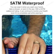New R10 Smart Ring with Wireless Charging,Health Sleep Monitor,5Atm & Ip68 Waterproof,Multi-Sport Mode for Android IOS Men Women