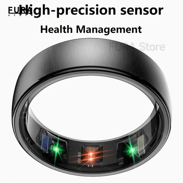 2025 New AI Ring R10 for Women Men Qring Stainless Steel Smart Ring Sleep Tracker Fitness Health Monitor in Iphone Android