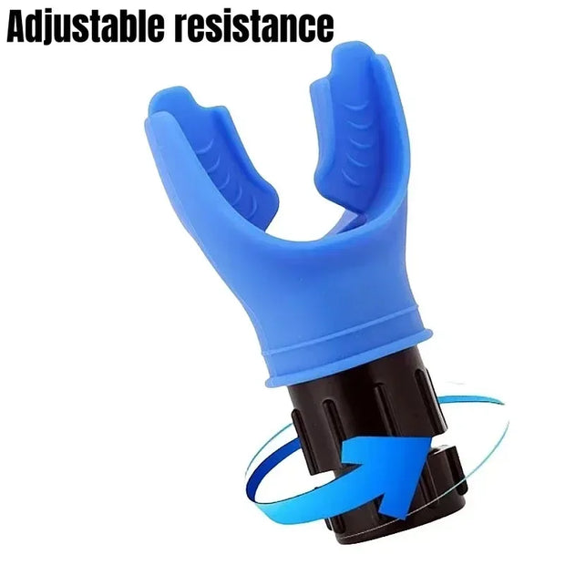 Black New Breathing Trainer Lung Flexer Durable Fitness Exerciser Increases Lung Capacity Breath Adjustable Levels Respiratory