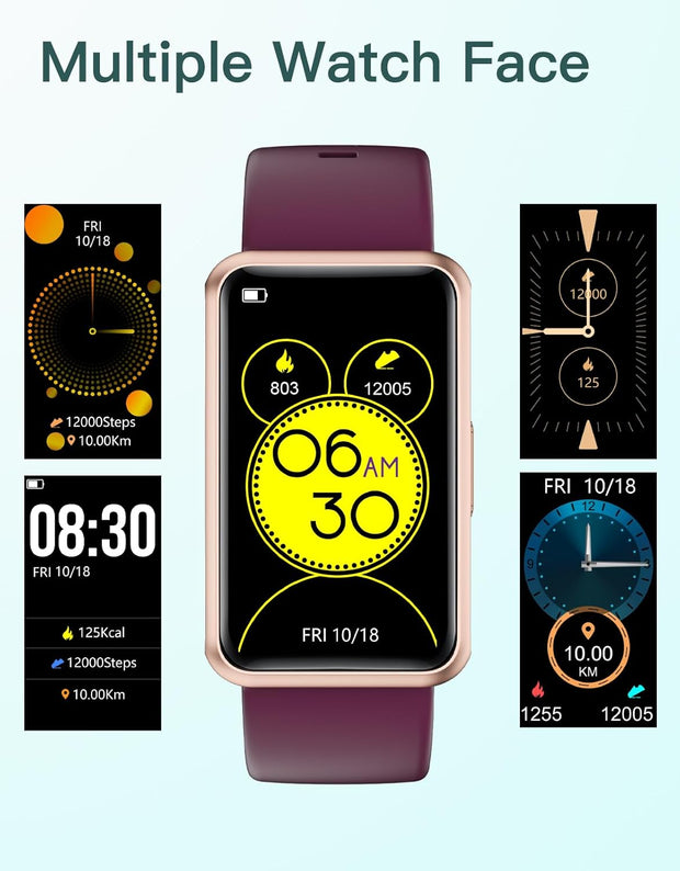 Fitness Tracker Watch for Men Women, No Bluetooth No APP No Phone Needed, IP68 Waterproof Full Touch Screen Sports Watch with Steps Calories Counter Sleep Tracker Alarm Clock (Black/Gold)
