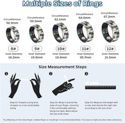 Smart Ring Health Tracker, Sleep Tracker Ring with Heart Rate, Waterproof Fitness Ring for Activity Monitoring/Steps/Distance/Calories, Air Gestures, up to 7-Day Battery, for Ios Android (Silver,#10)
