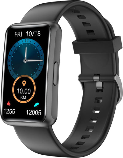 Fitness Tracker No Bluetooth No APP No Phone Needed, Fitness Watch for Men Women Parents IP68 Waterproof with Full Touch Screen Steps Calories Counter Sleep Tracker Alarm Clocks (Black)